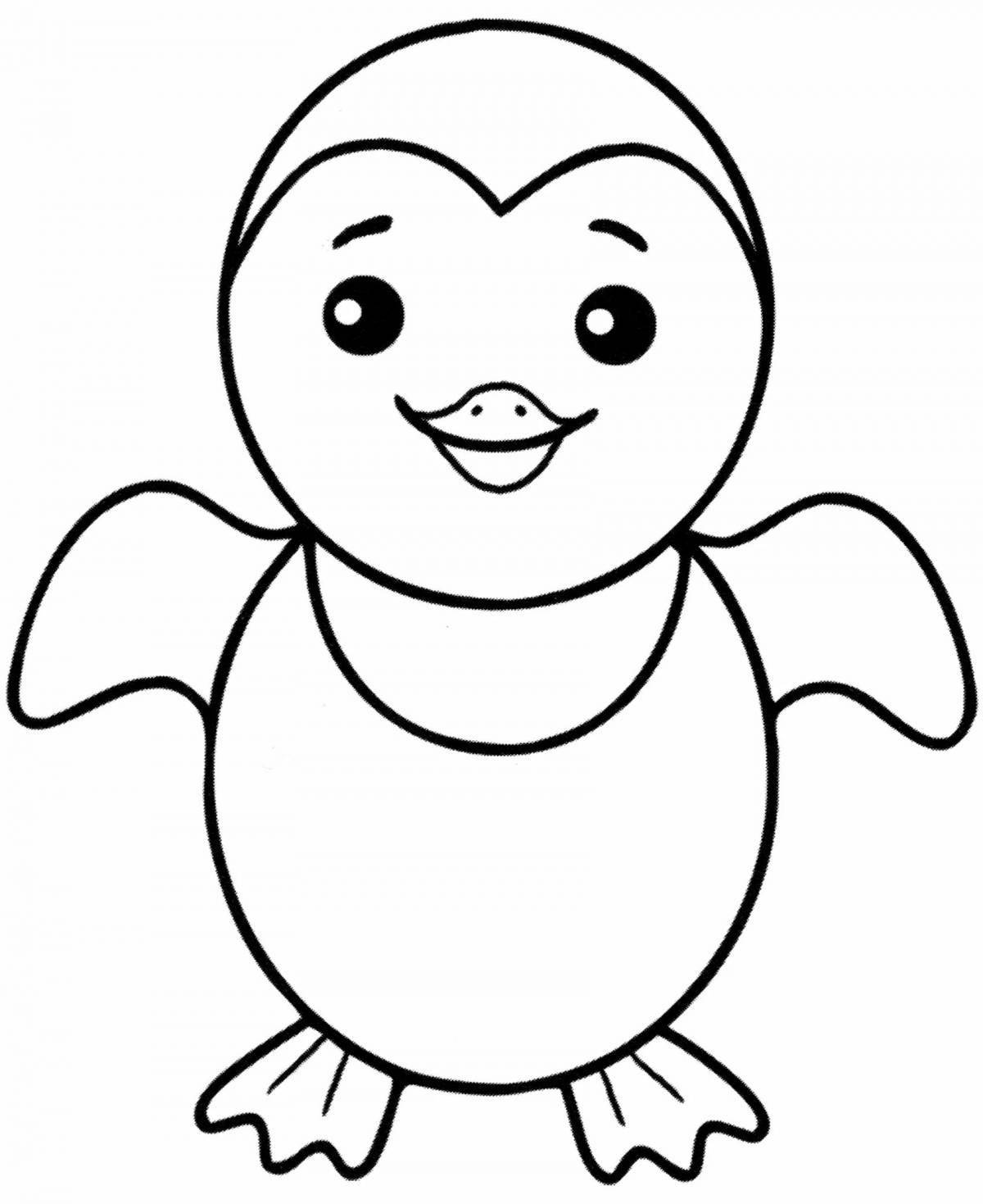 Funny penguin coloring book