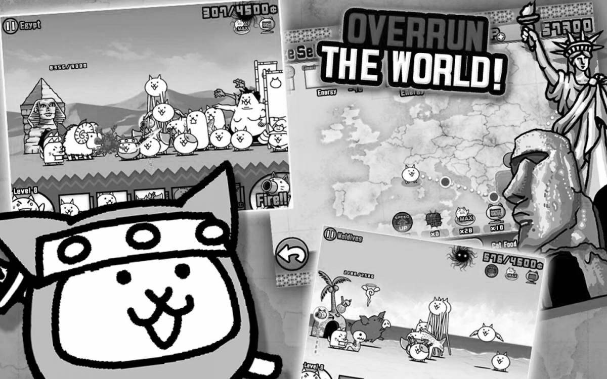 Photo Color Explosion War Cats coloring page