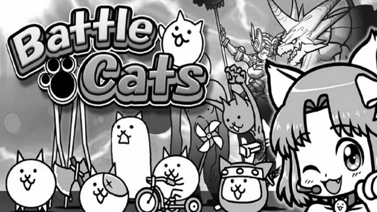 Color-frenzy battle cats coloring page