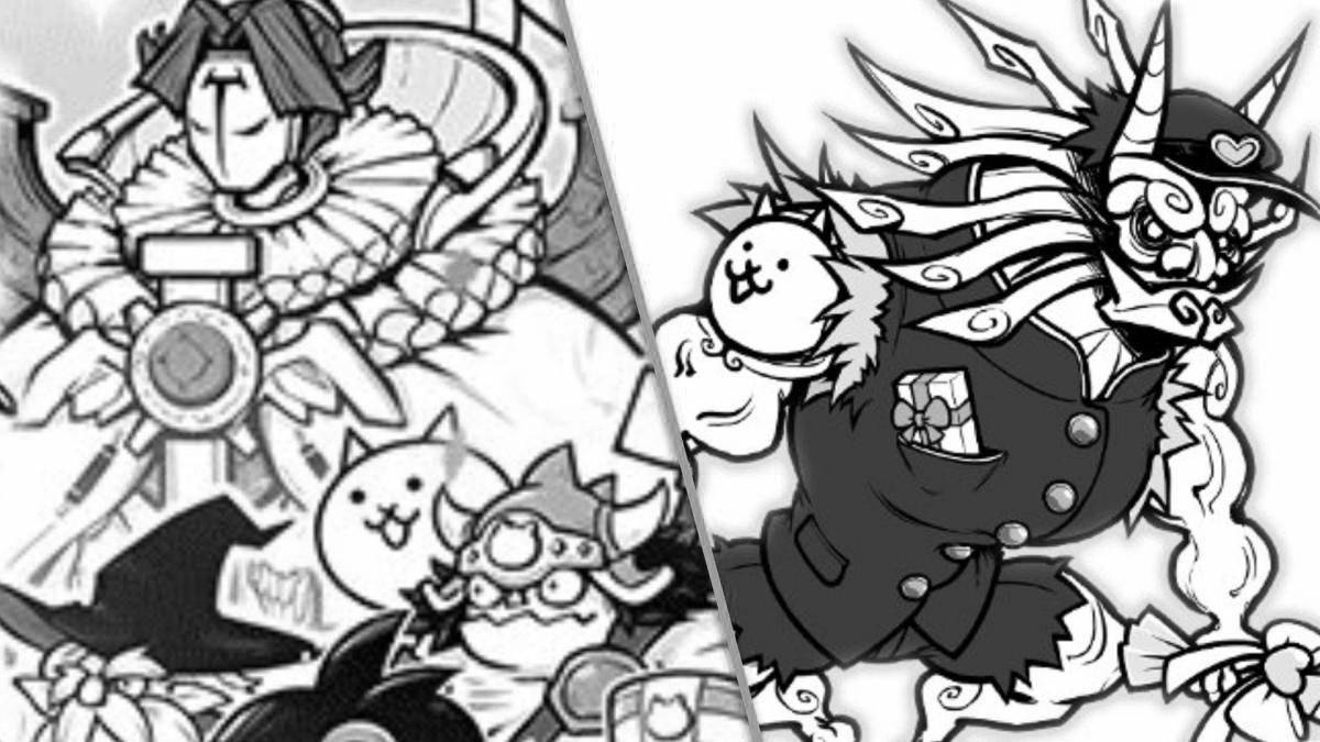 Photo Color Explosive Fighting Cats Coloring Page