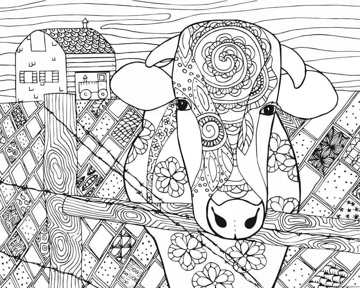 Photo Blissful anti-stress coloring book