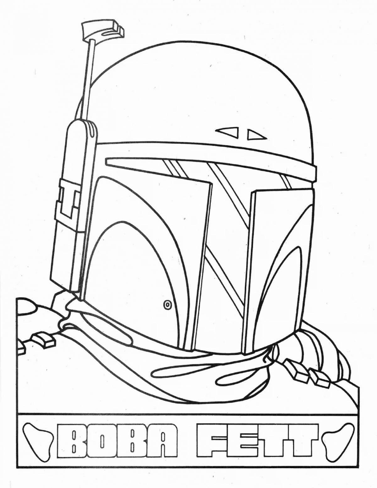Coloring page charming boba fett