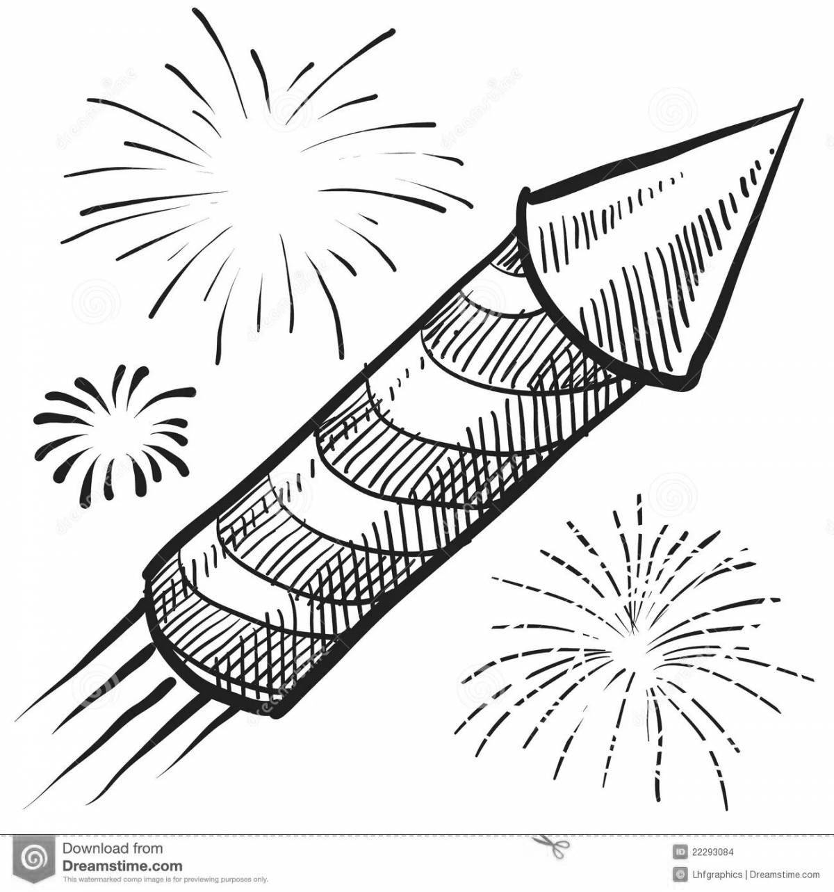 Coloring page festive Christmas cracker