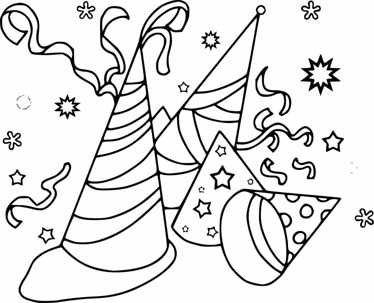 Coloring radiant Christmas cracker