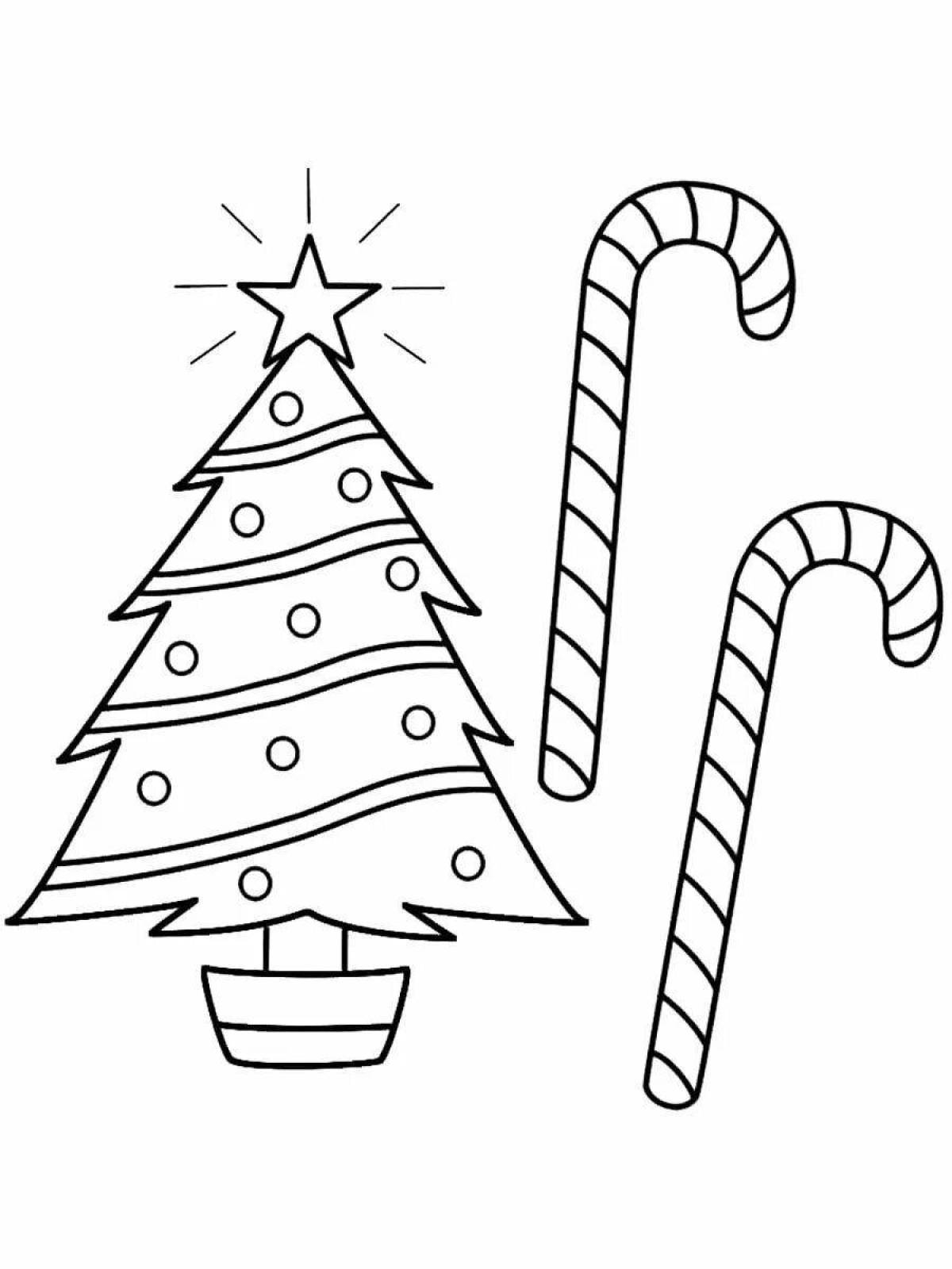 Coloring page magical Christmas cracker