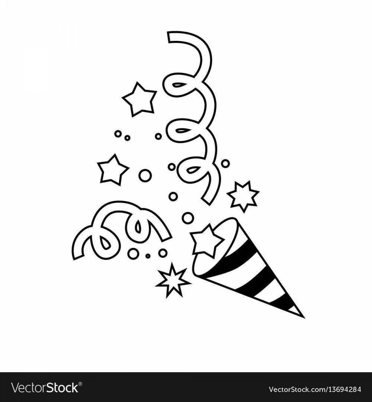 Fabulous Christmas cracker coloring page