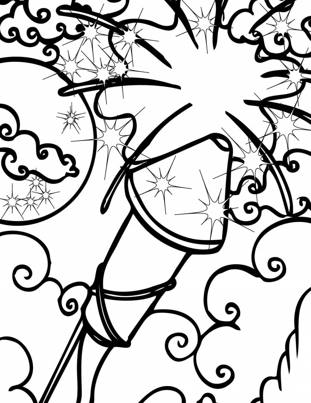 Fancy Christmas cracker coloring page