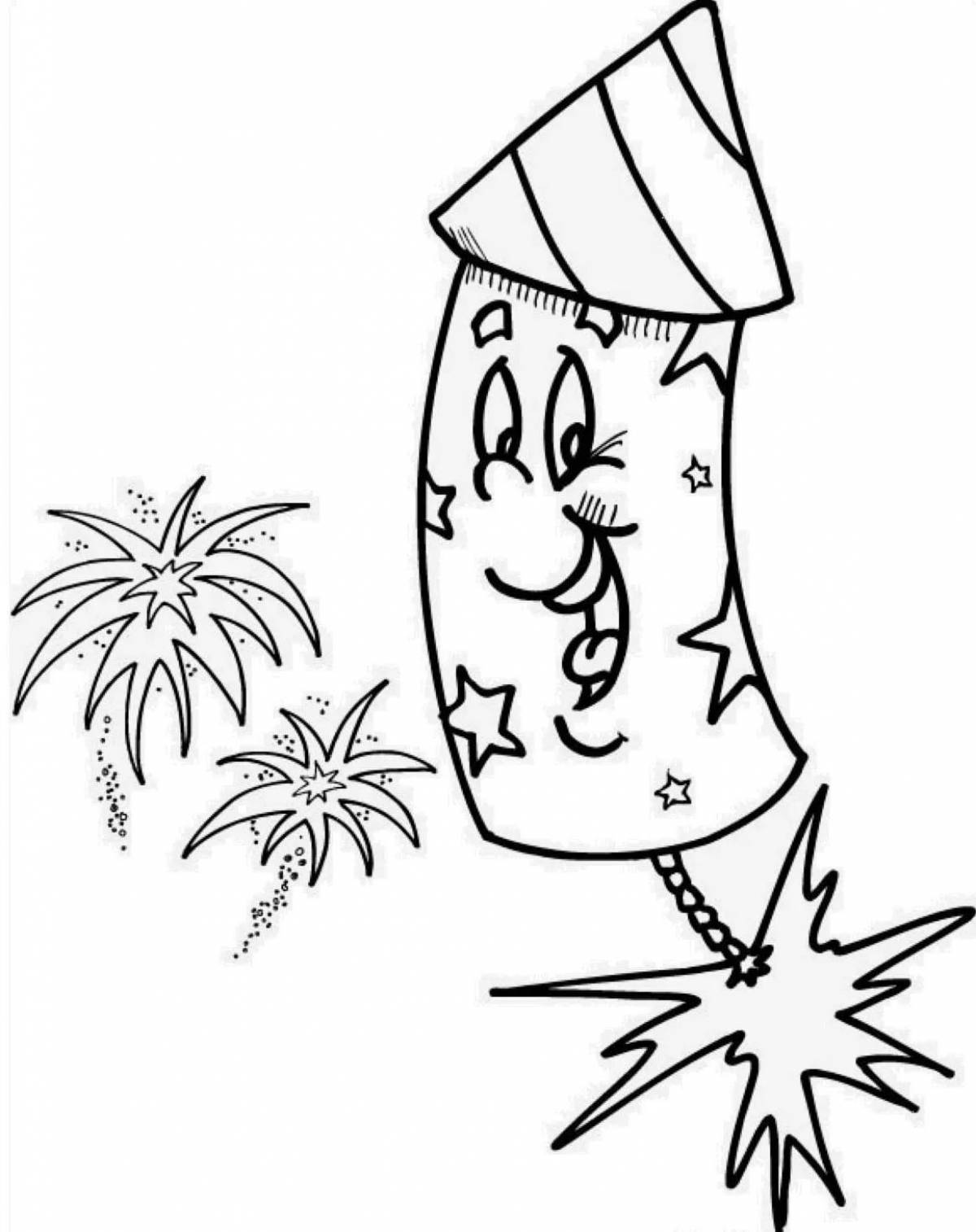 Sweet Christmas cracker coloring page