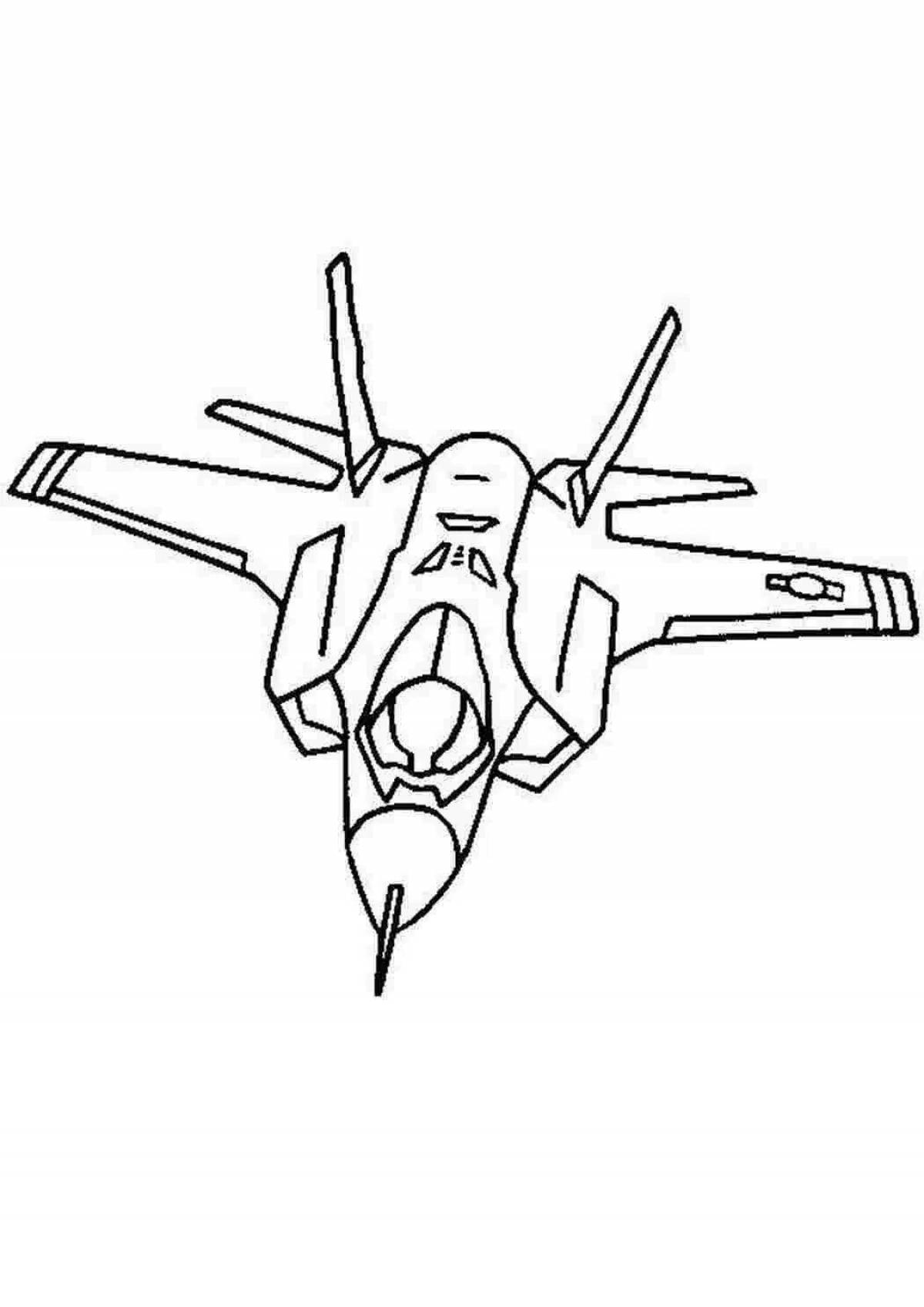 Eater beckoning plane coloring page