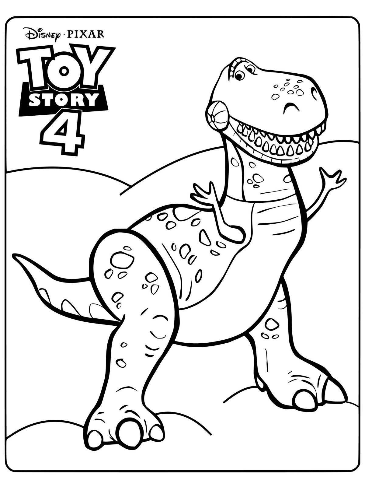 Dinosaur glitter coloring book