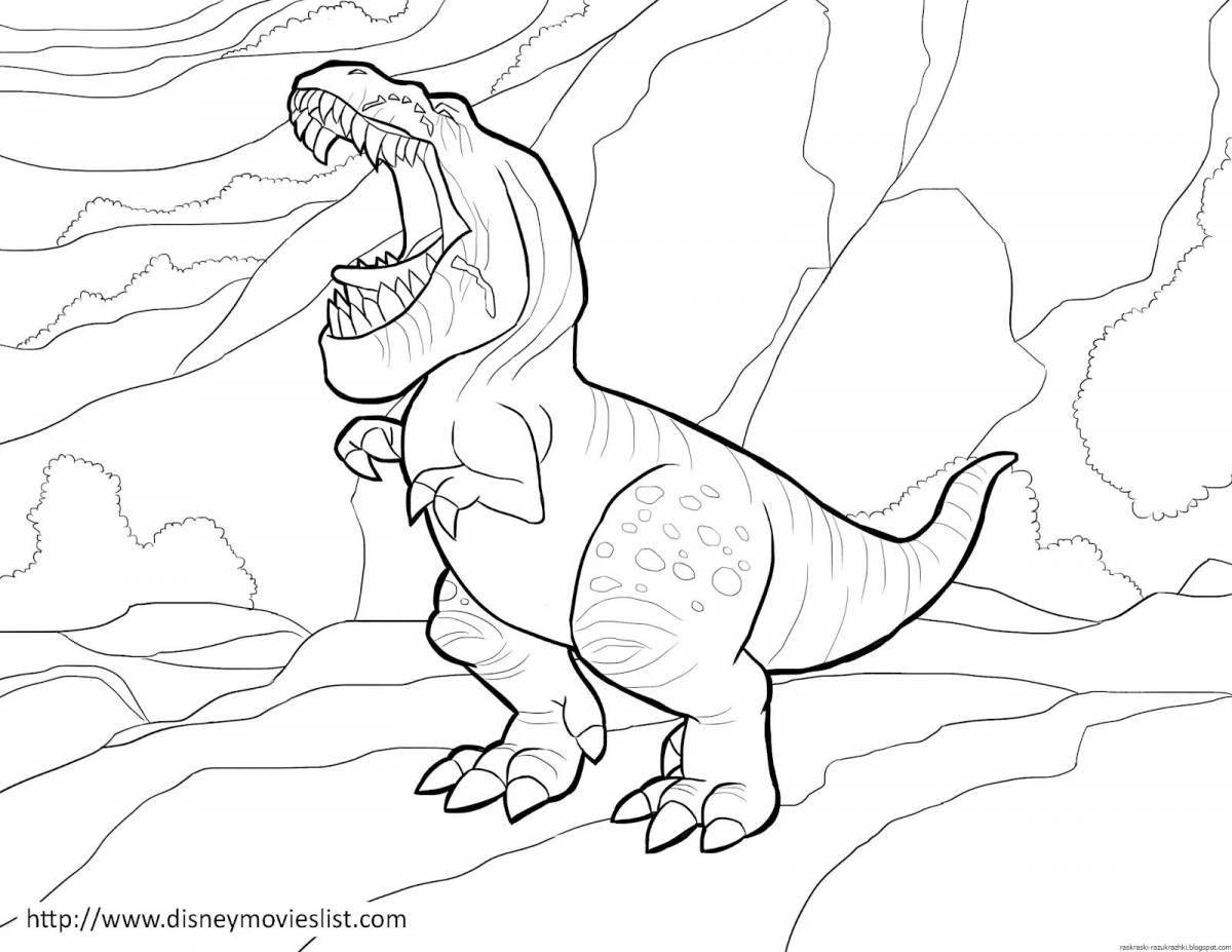 Dramatic dinosaur coloring pages