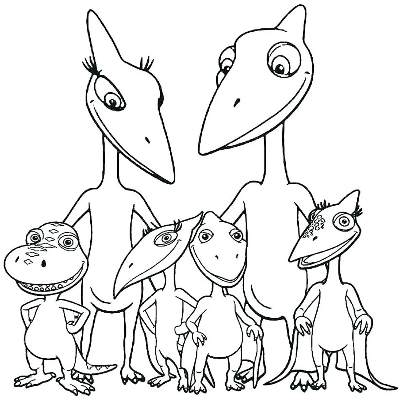 Fancy dinosaurs coloring book