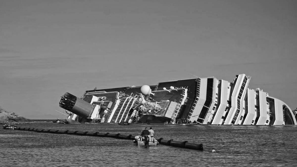 Экзотическая раскраска costa concordia