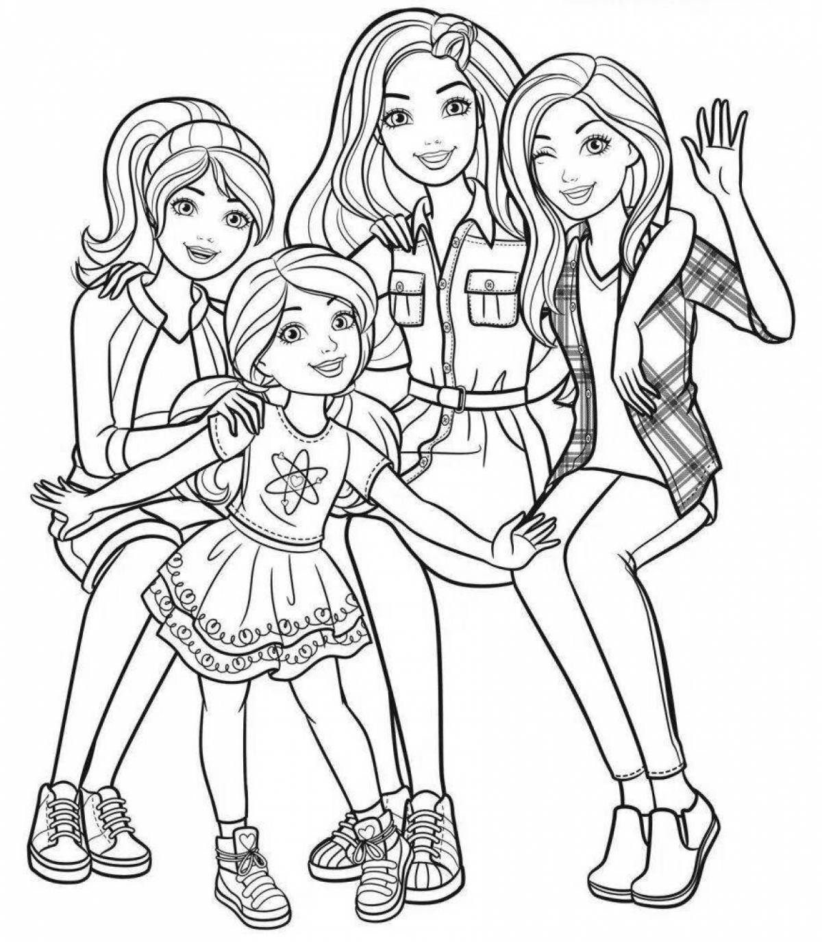 Colorful chelsea doll coloring page