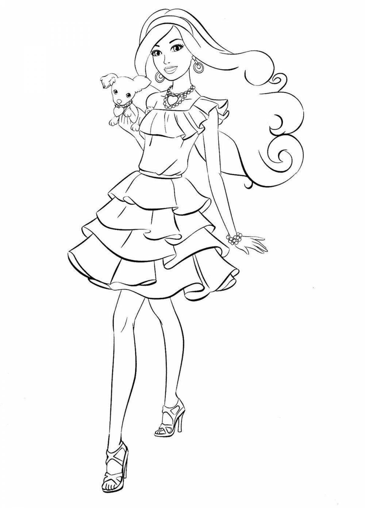 Adorable chelsea doll coloring page