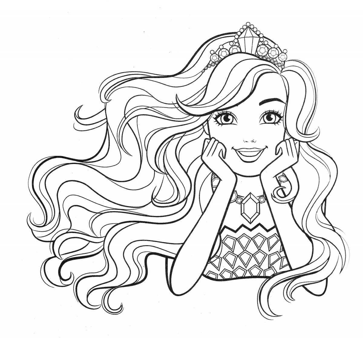 Coloring book shiny chelsea doll