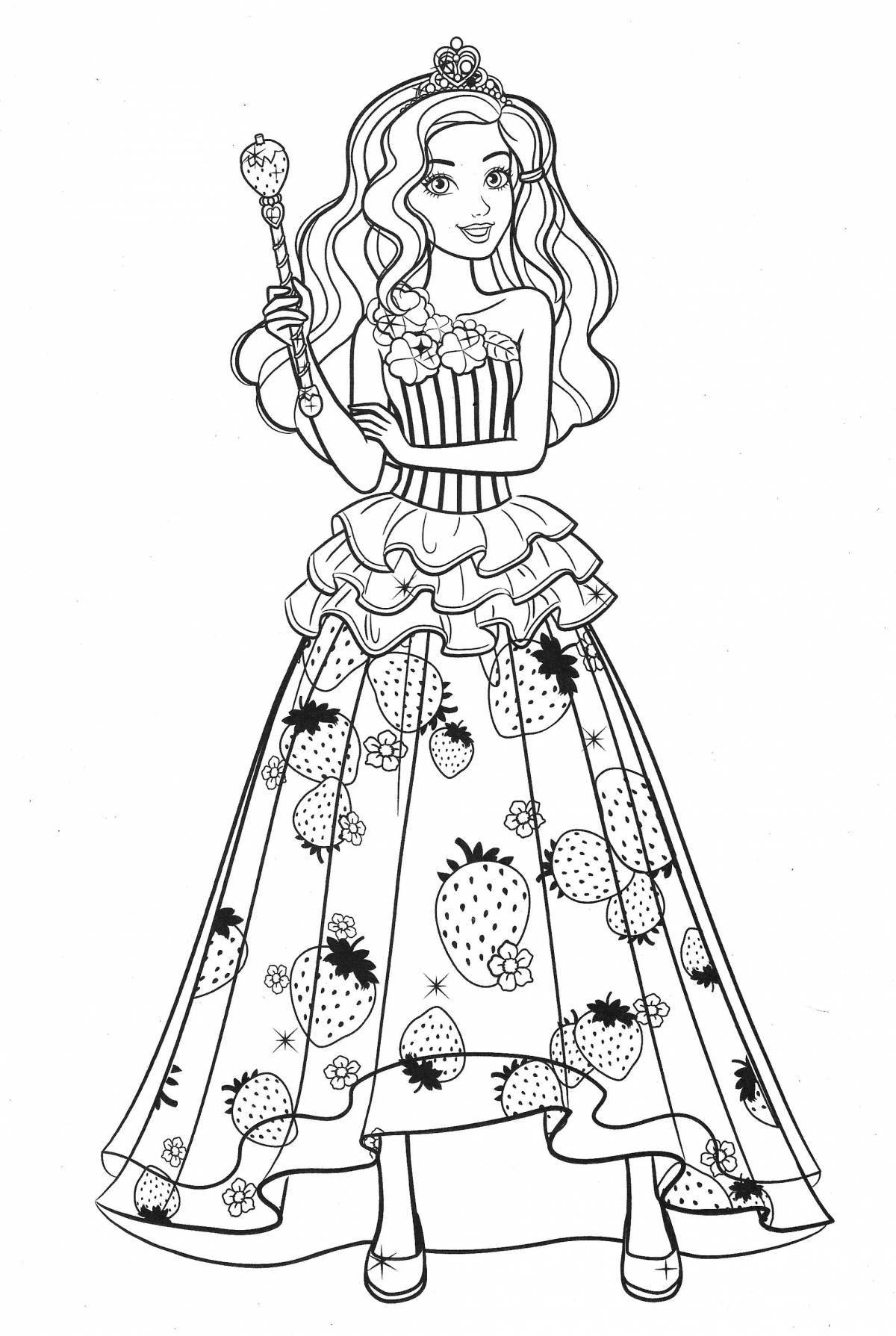 Coloring book shining chelsea doll