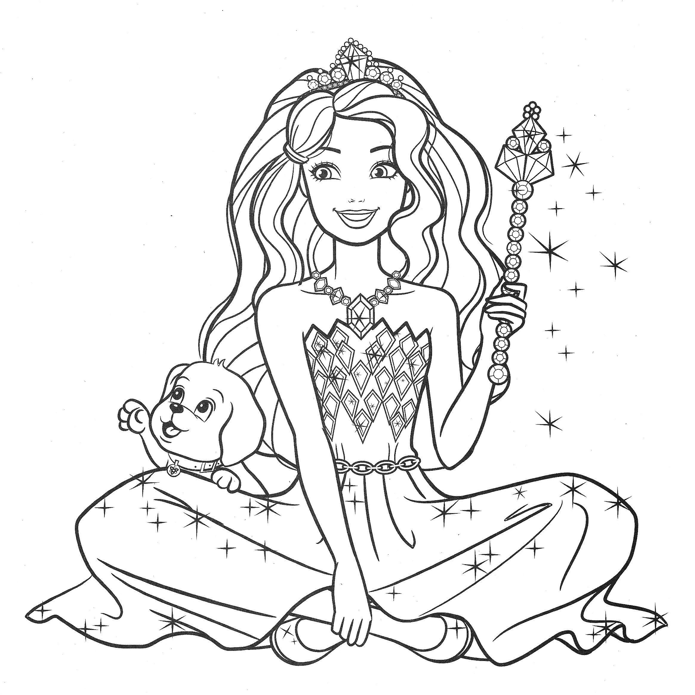 Chelsea luminous doll coloring page
