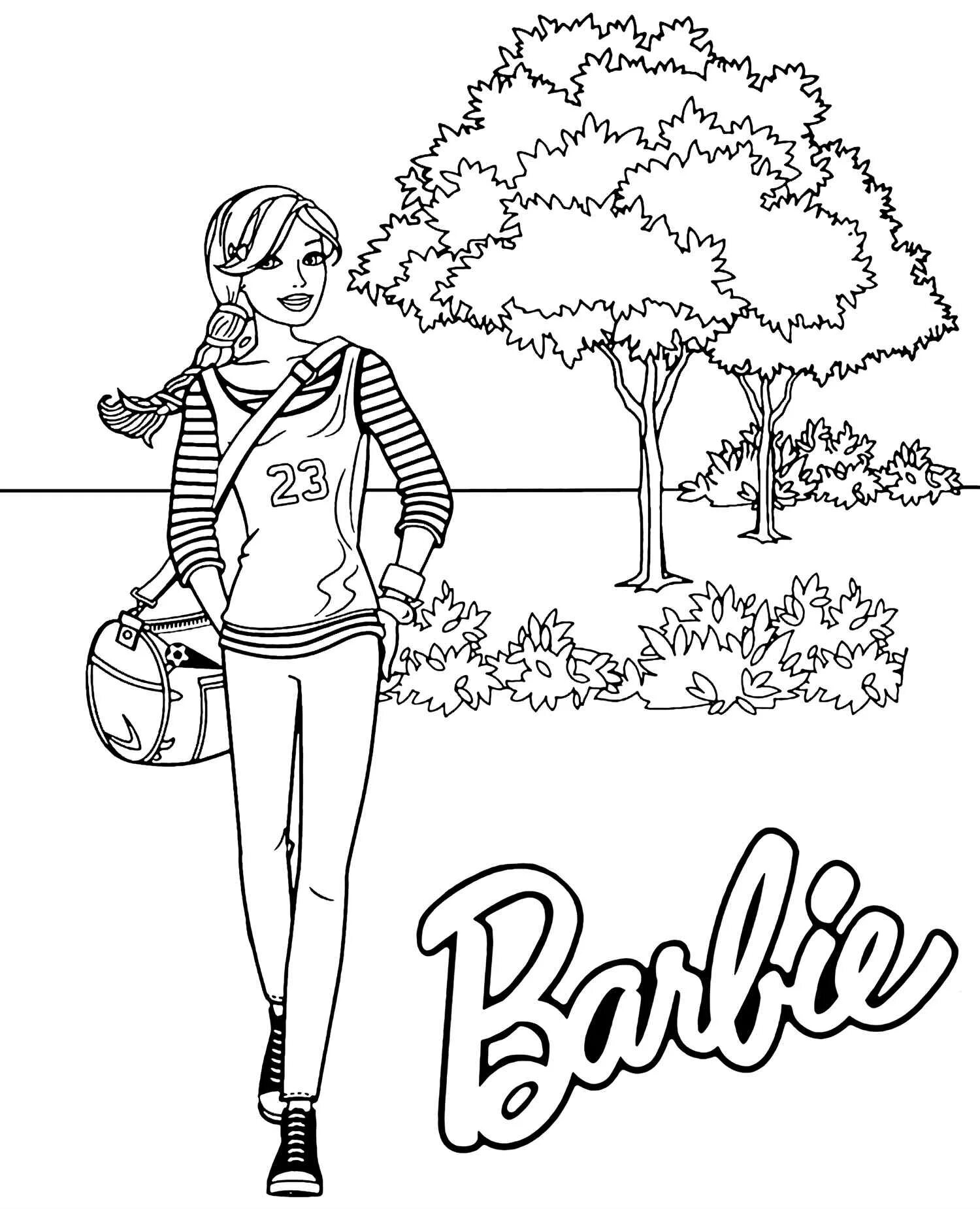 Chelsea glamor doll coloring page