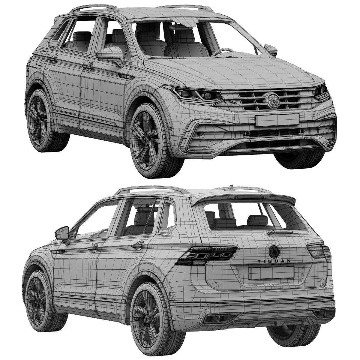 Coloring page gorgeous volkswagen tiguan