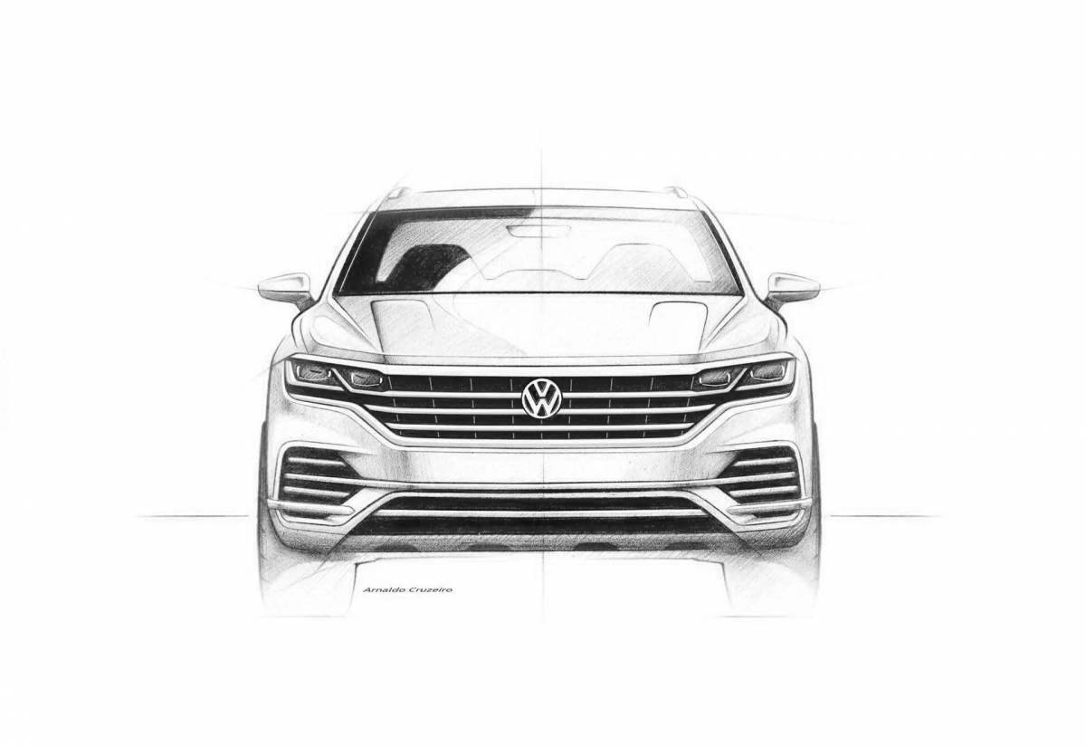 Очаровательная раскраска volkswagen tiguan