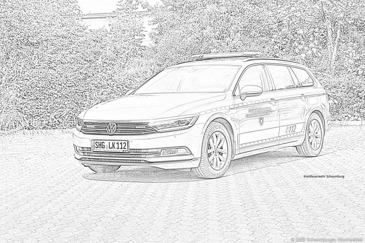 Coloring page charming volkswagen tiguan