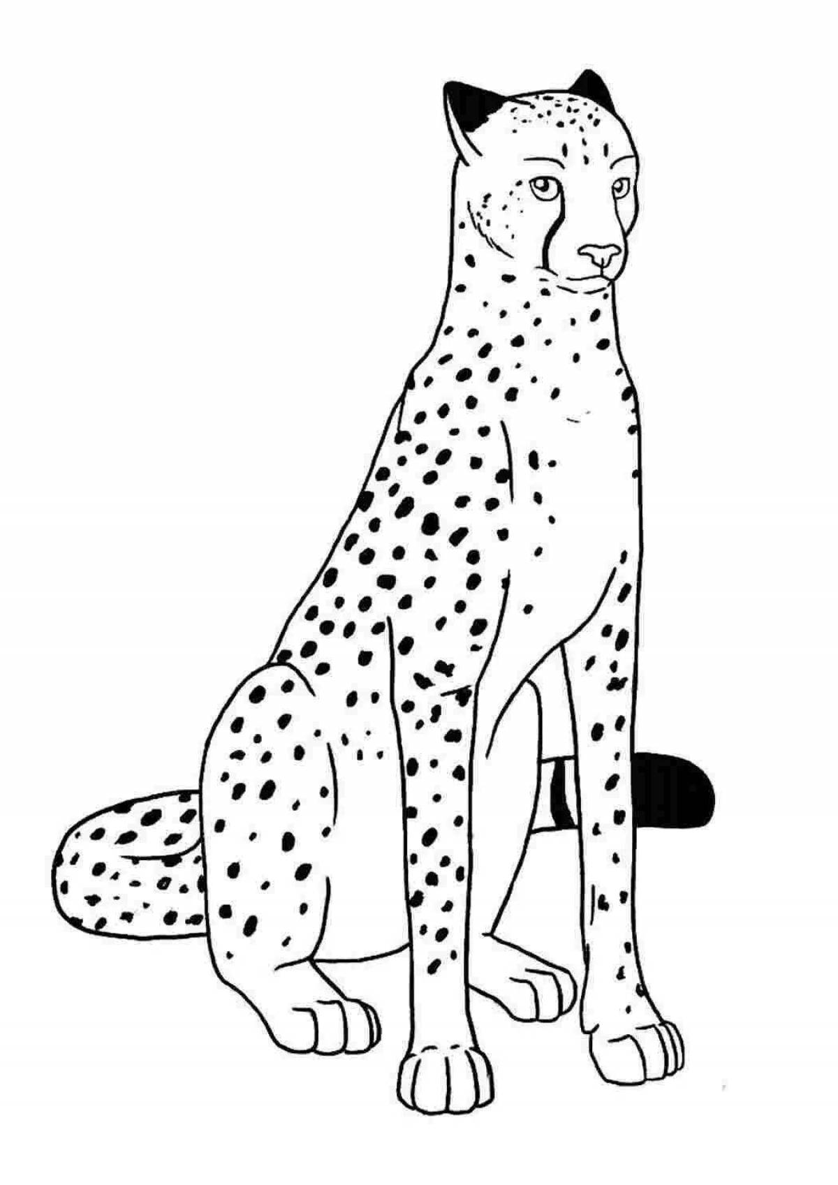 King cheetah dazzling coloring book