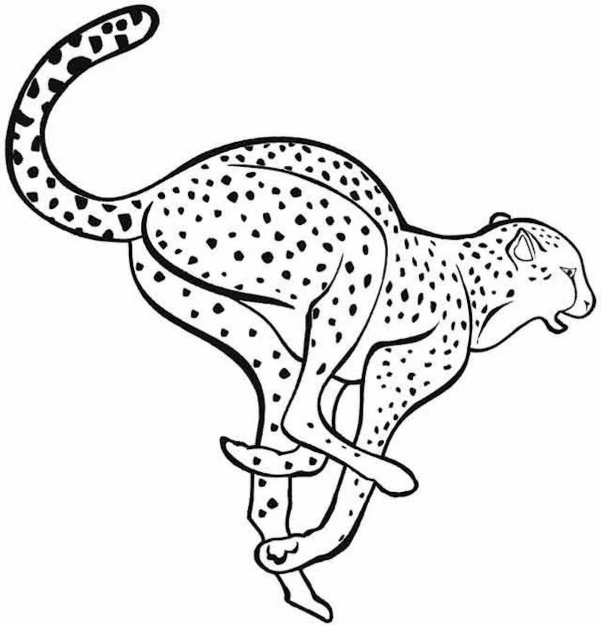 Роскошная раскраска королевский гепард