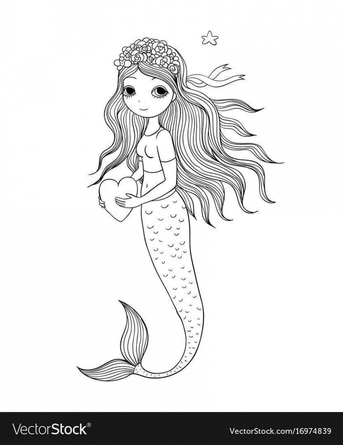Exquisite siren head coloring page