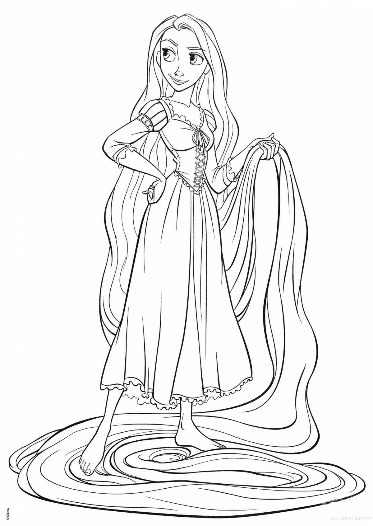 Tangled Glitter Coloring Page