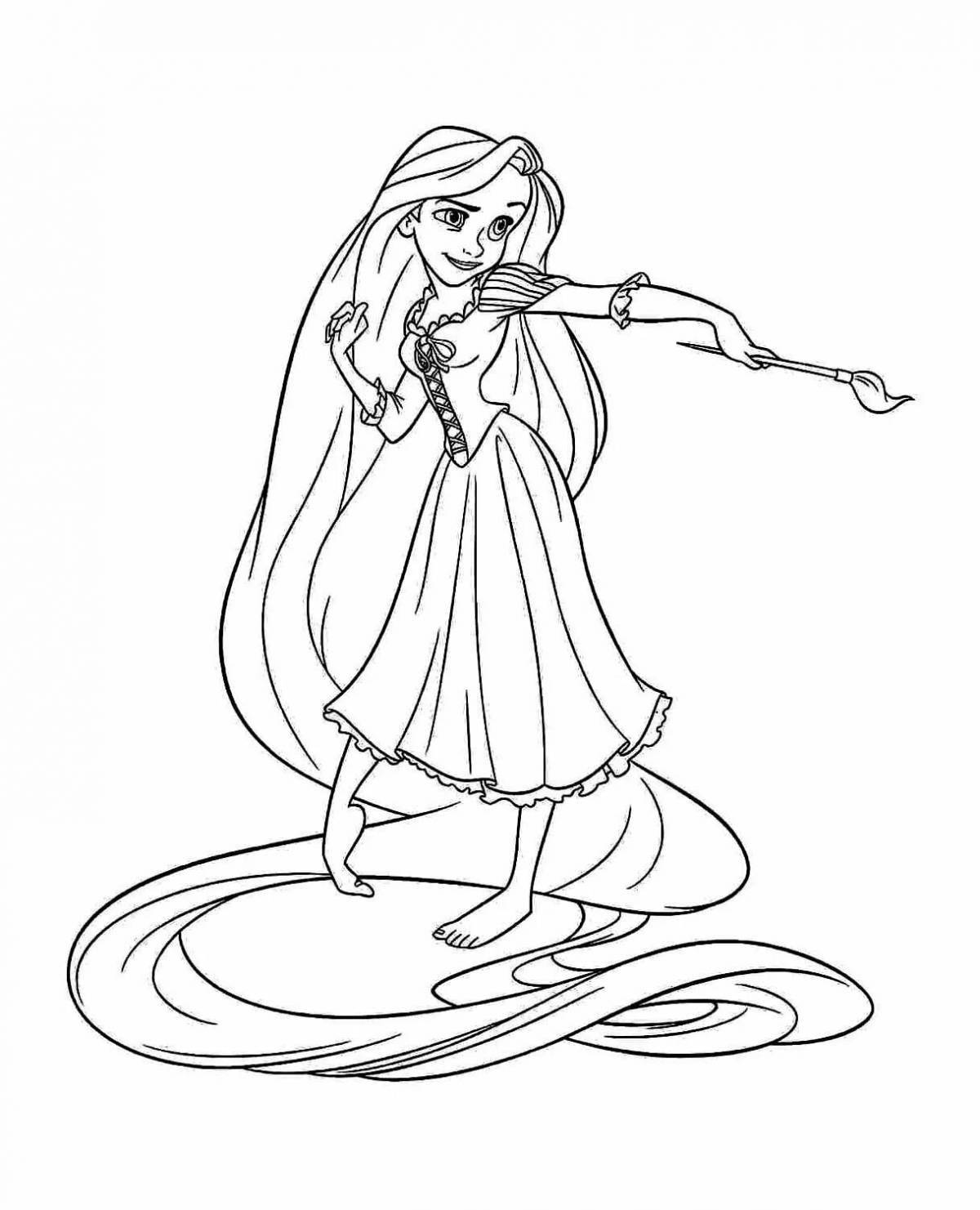 Colorful rapunzel coloring game