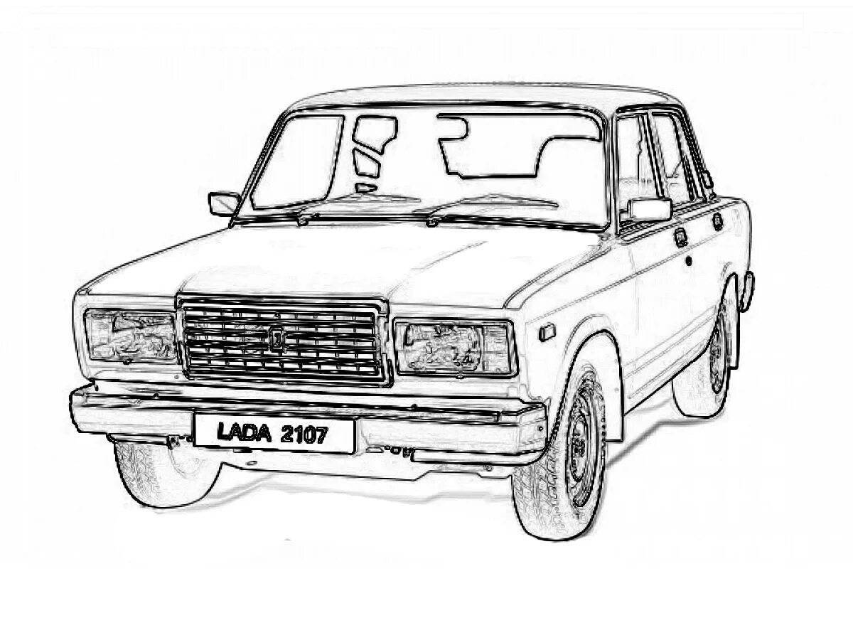Fine VAZ cars coloring book