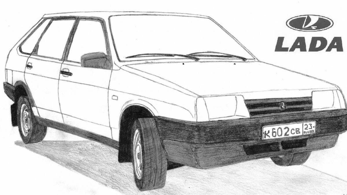 Coloring page dazzling vaz cars