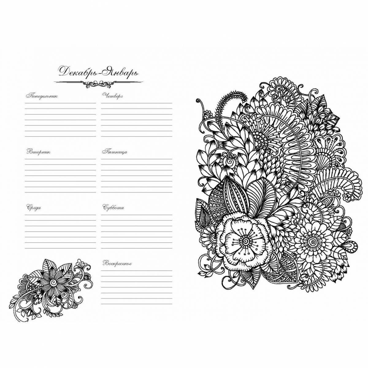 Photo Colorful coloring notebook antistress