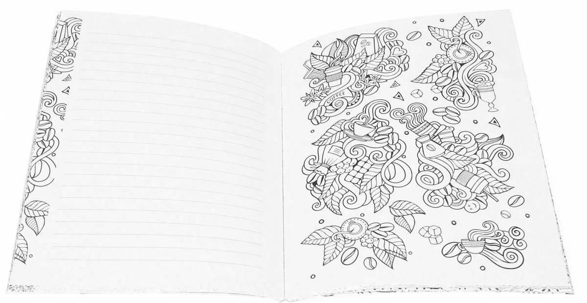 Anti-stress coloring joyful notepad