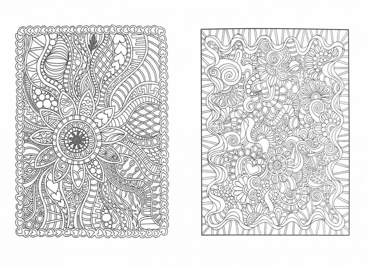Blissful notebook antistress coloring book
