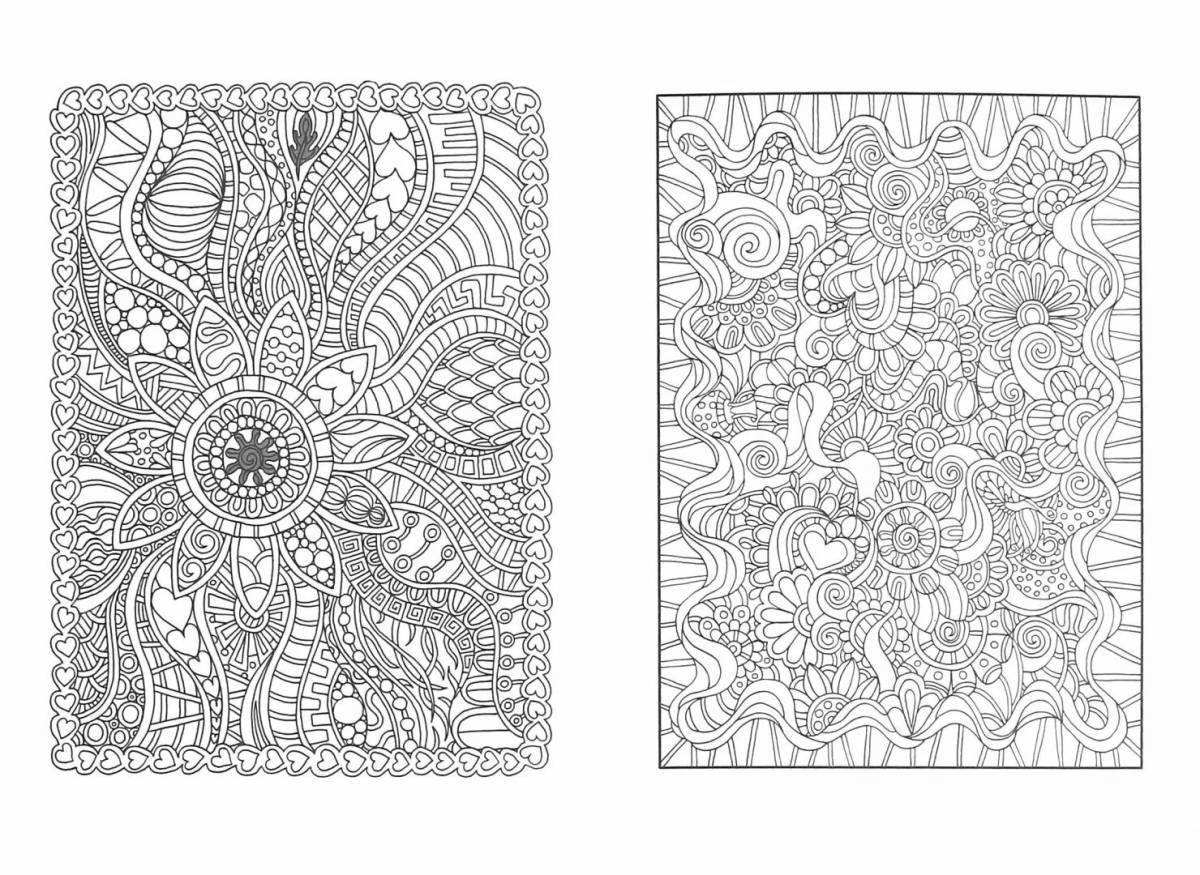 Photo Blissful notebook antistress coloring book