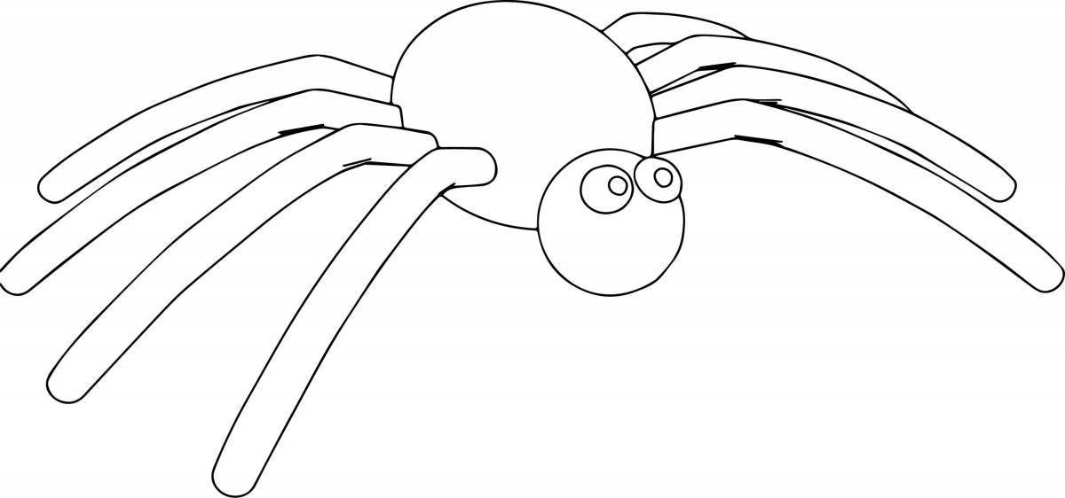 Colorful spider robot coloring book