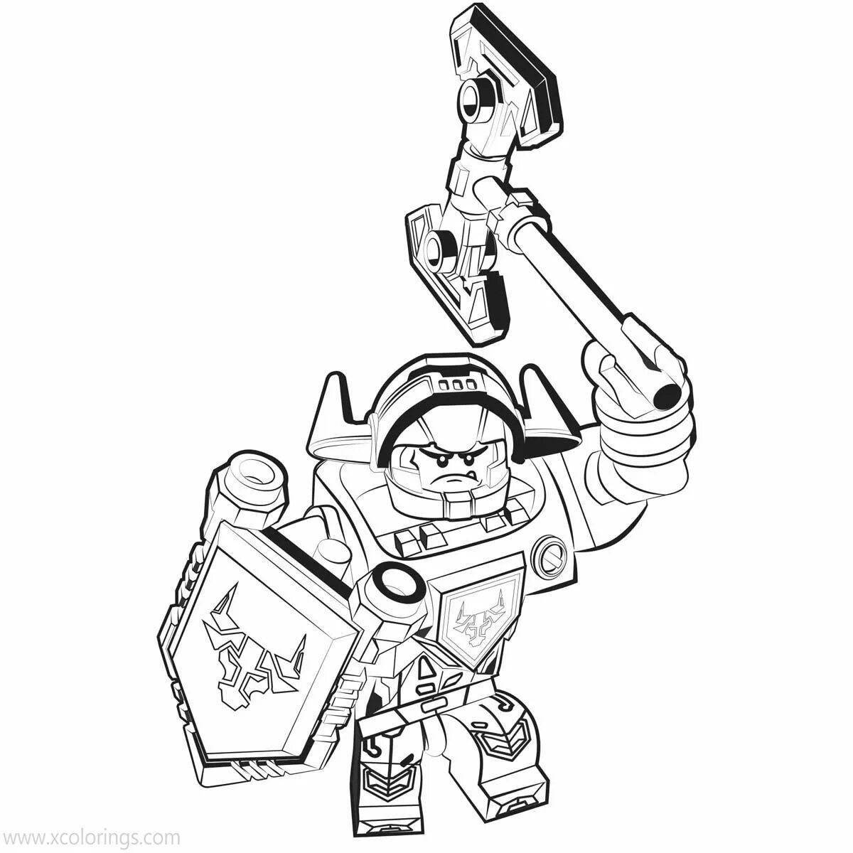 Nexo knights glitter coloring pages