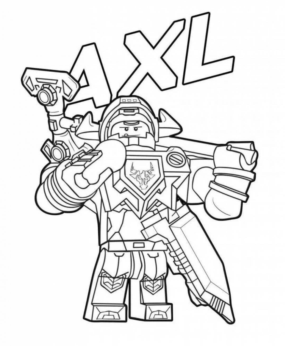 Radiant nexo knights coloring page