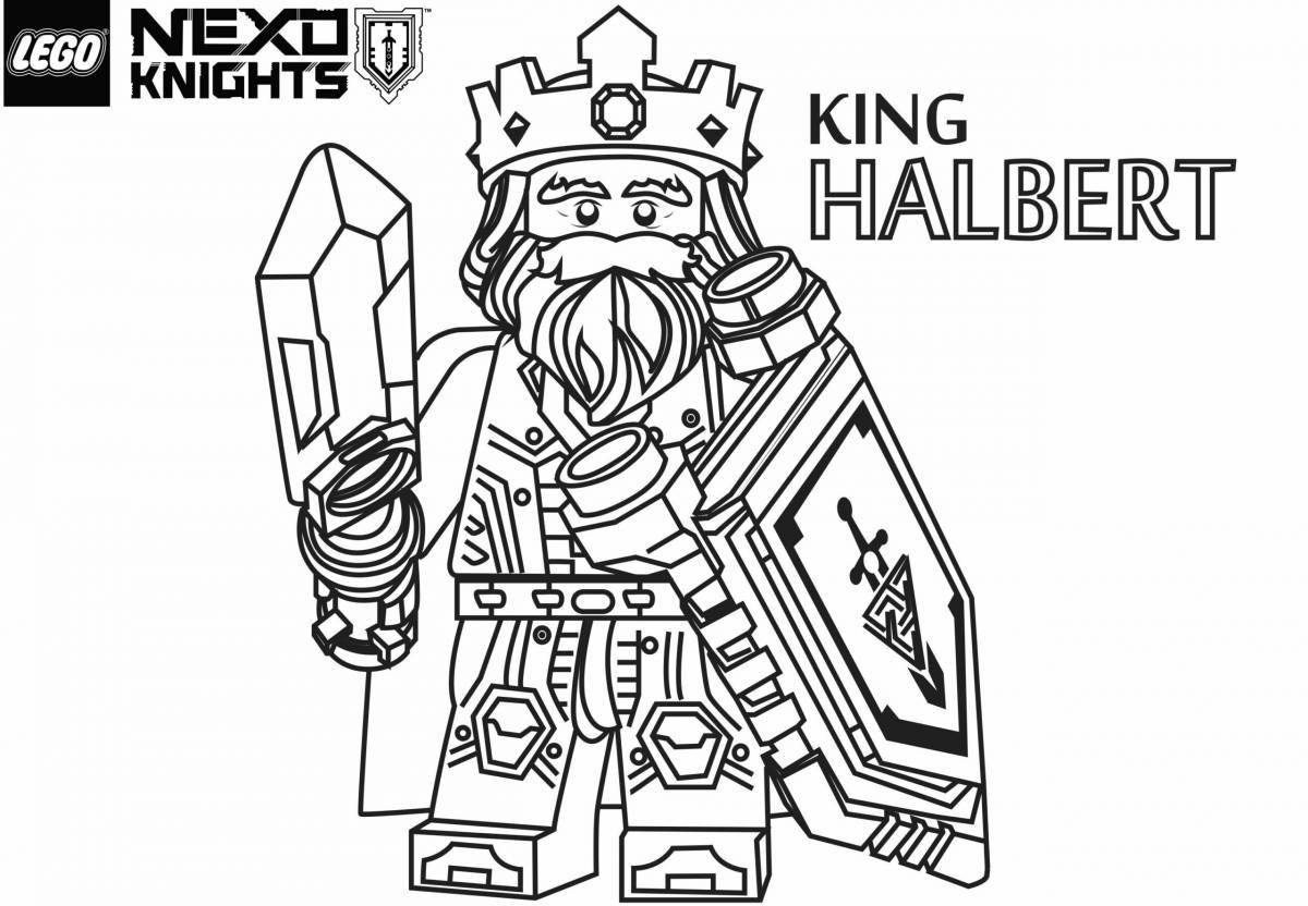 Charming nexo knights coloring page