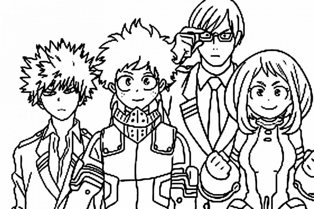 Fun anime poster coloring page