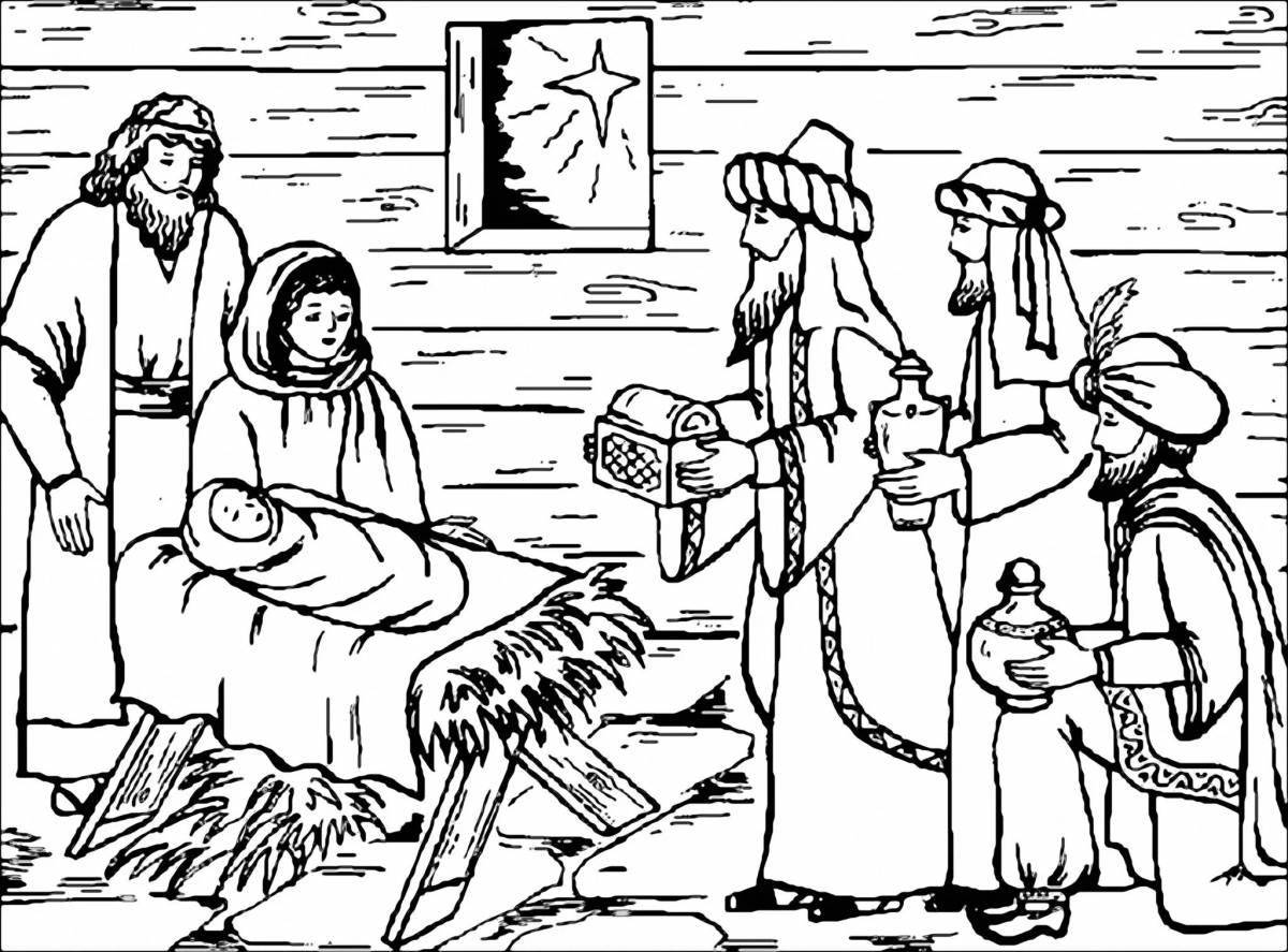 Christmas story glamor coloring book