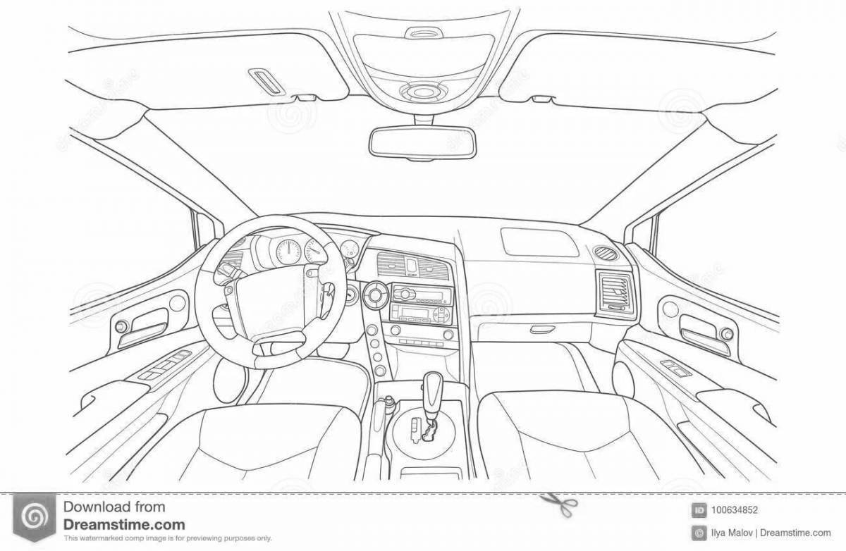 Attractive car interior