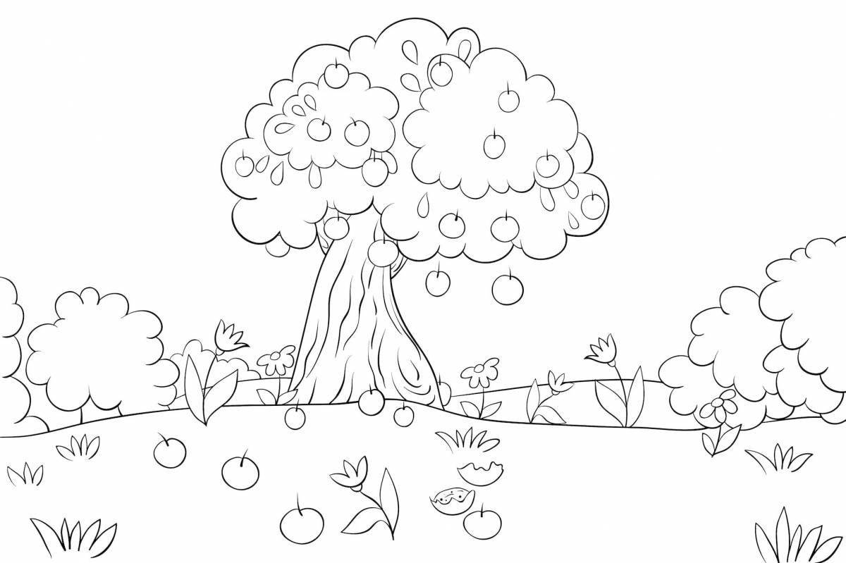 Coloring book enchanting forest
