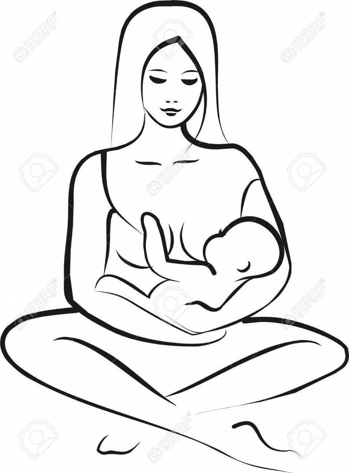 Photo Exquisite pregnant mom coloring book