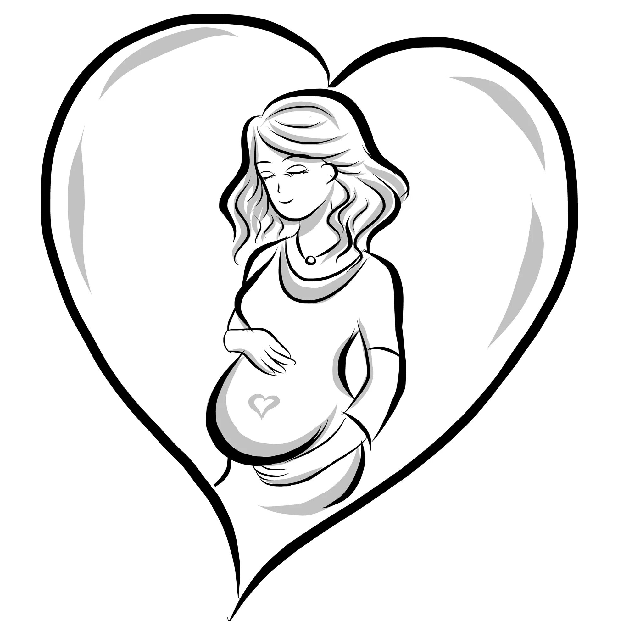 Раскраска небесная беременная мама