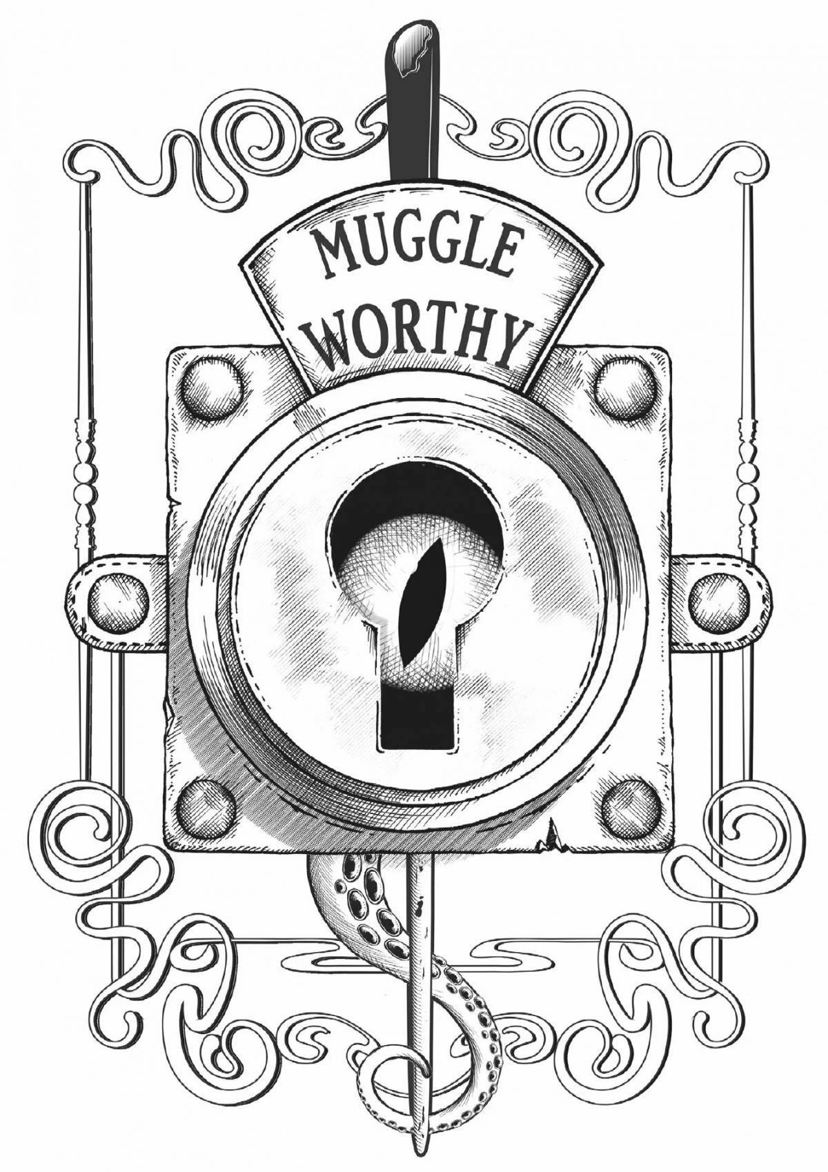 Coloring pages fantastic beasts - great