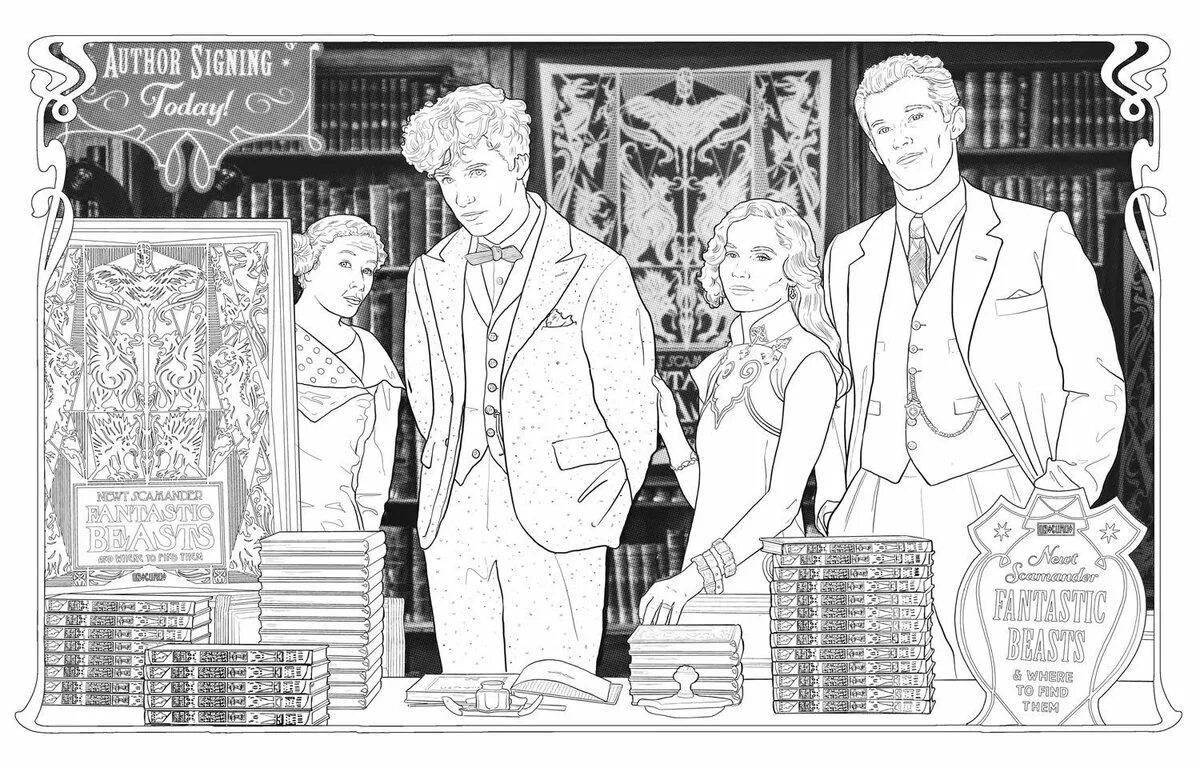 Coloring book fantastic beasts - gorgeous