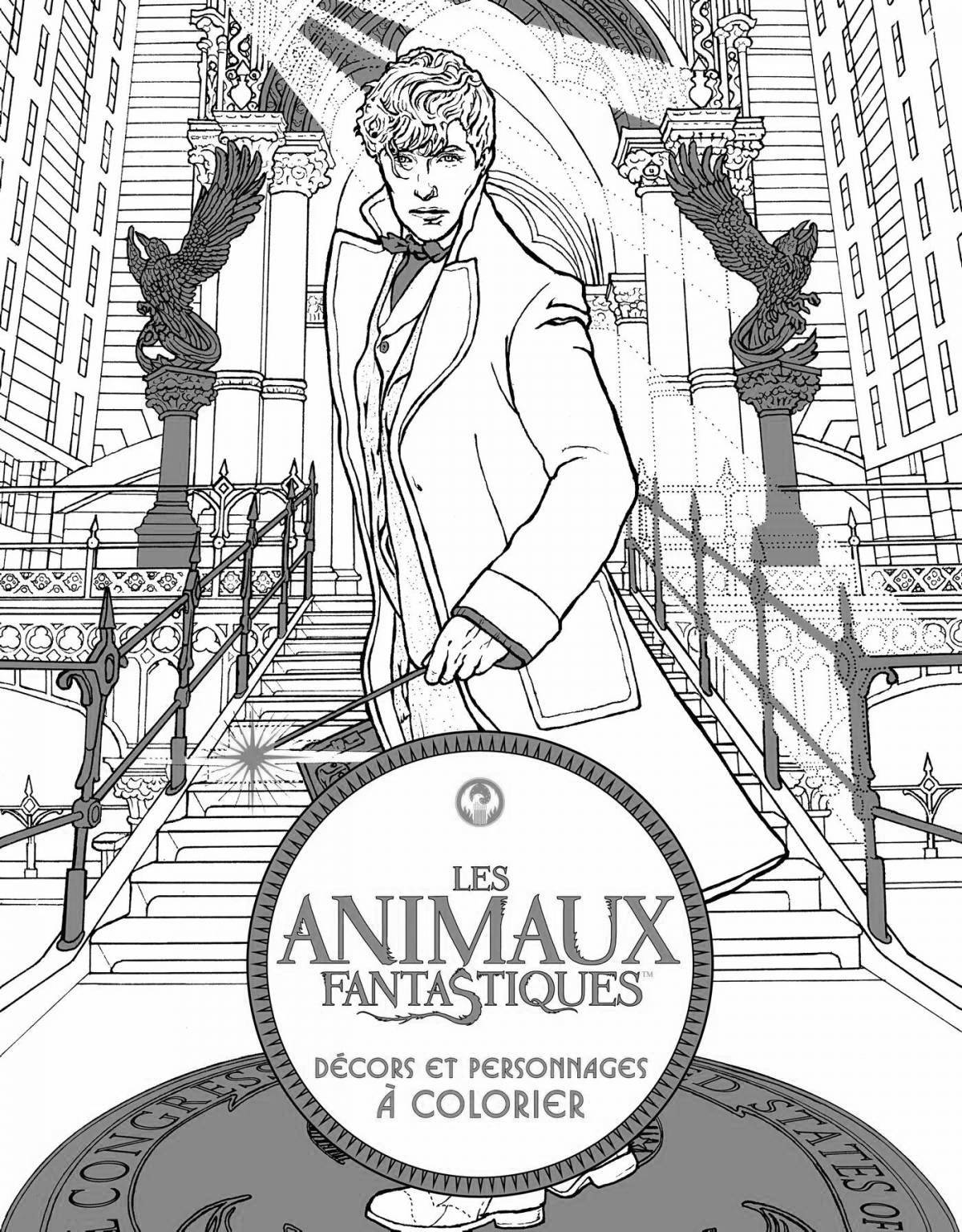 Coloring pages fantastic beasts - exciting